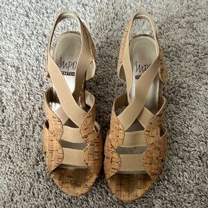 Impo cork wedge sandals.  Size 5 1/2M